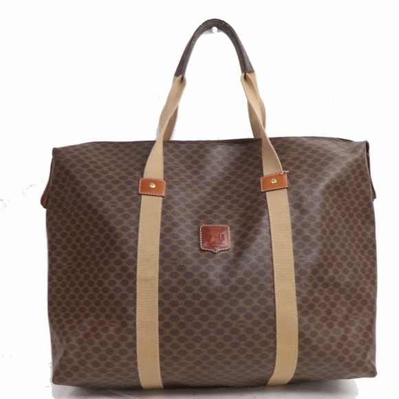 Celine Handbags - Auth Celine Macadam Boston Bag Tote #883O11